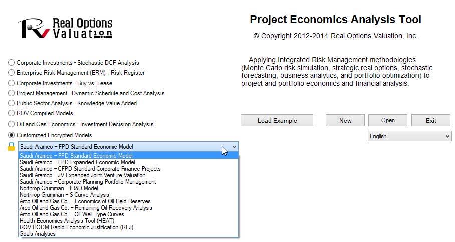 FIGURE 2 Project Economics Analysis Tool (PEAT) splash screen.