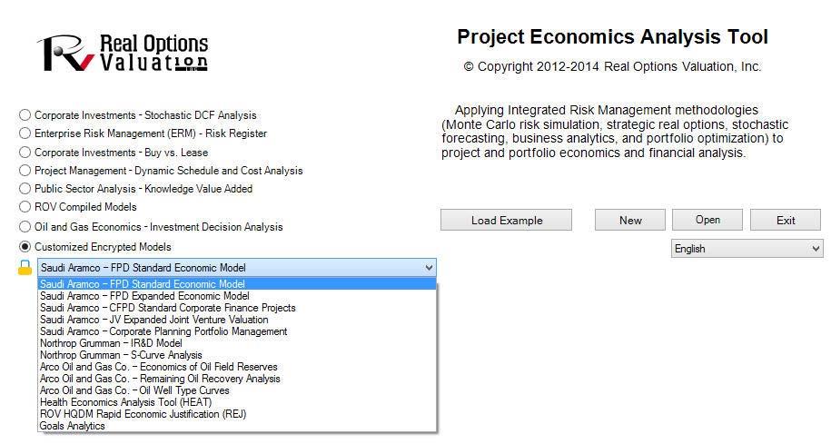 FIGURE 4 Project Economics Analysis Tool (PEAT) by ROV.
